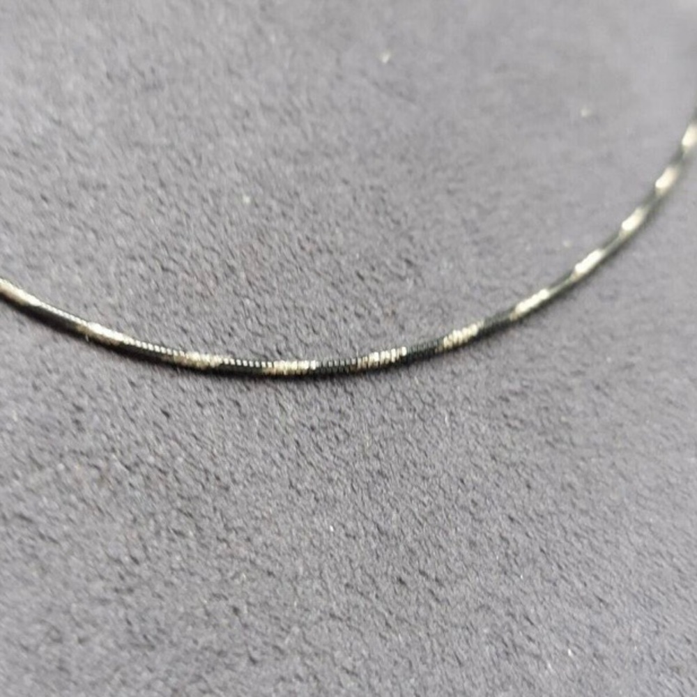 Sterling Silver Oxidized Round Box Chain Necklace - Picture 3 of 5